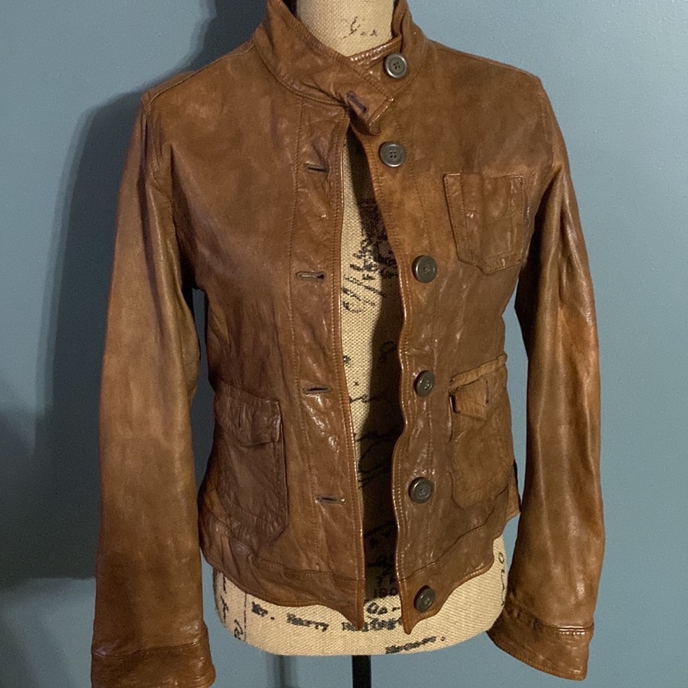 Gap Brown Leather Jacket